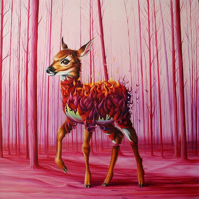 Surreal Painting Deer