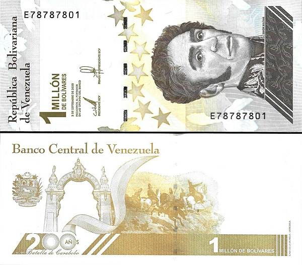 1 000 000 Bolívares Venezuela 2020, P114 UNC