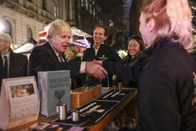 Boris Johnson attends UK Food and Drink Street Market