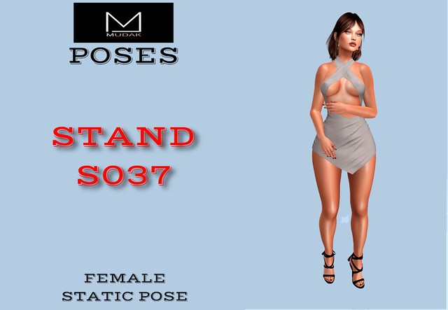 MUDAK POSES - FEMALE STATIC POSE - STAND S037