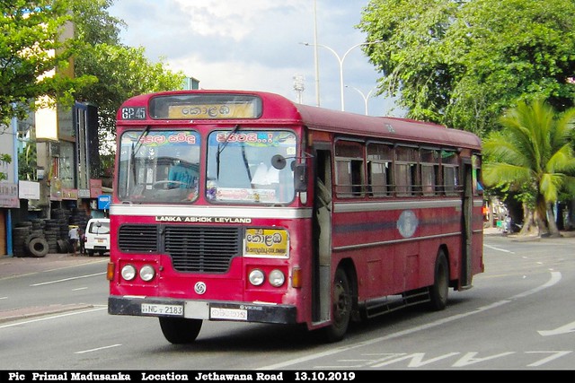 NC-2183 Gampola Depot Ashok Leyland - Viking 210 Turbo B+ type Bus at Jethawana Road in 13.10.2019