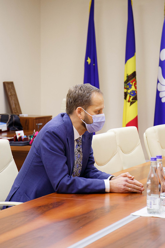 30.11 2021 - Întrevederea președintelui Fracțiunii Blocului Comuniștilor și Socialiștilor, Zinaida Greceanîi, și membrului fracțiunii, Vlad Batrîncea, cu Șeful Delegației UE în Moldova, Jānis Mažeiks