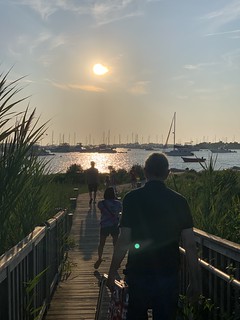 Wishing it were summer - the walk down to Block Island's Dinghy Beach. A perfect spot on the Great Salt Pond to end the day. #blockislandlife #blockisland
