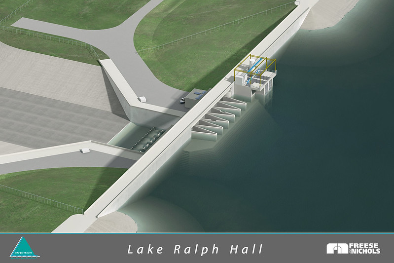 Rendering of the Lake Ralph Hall Pump Station and Dam Sept. 2021
