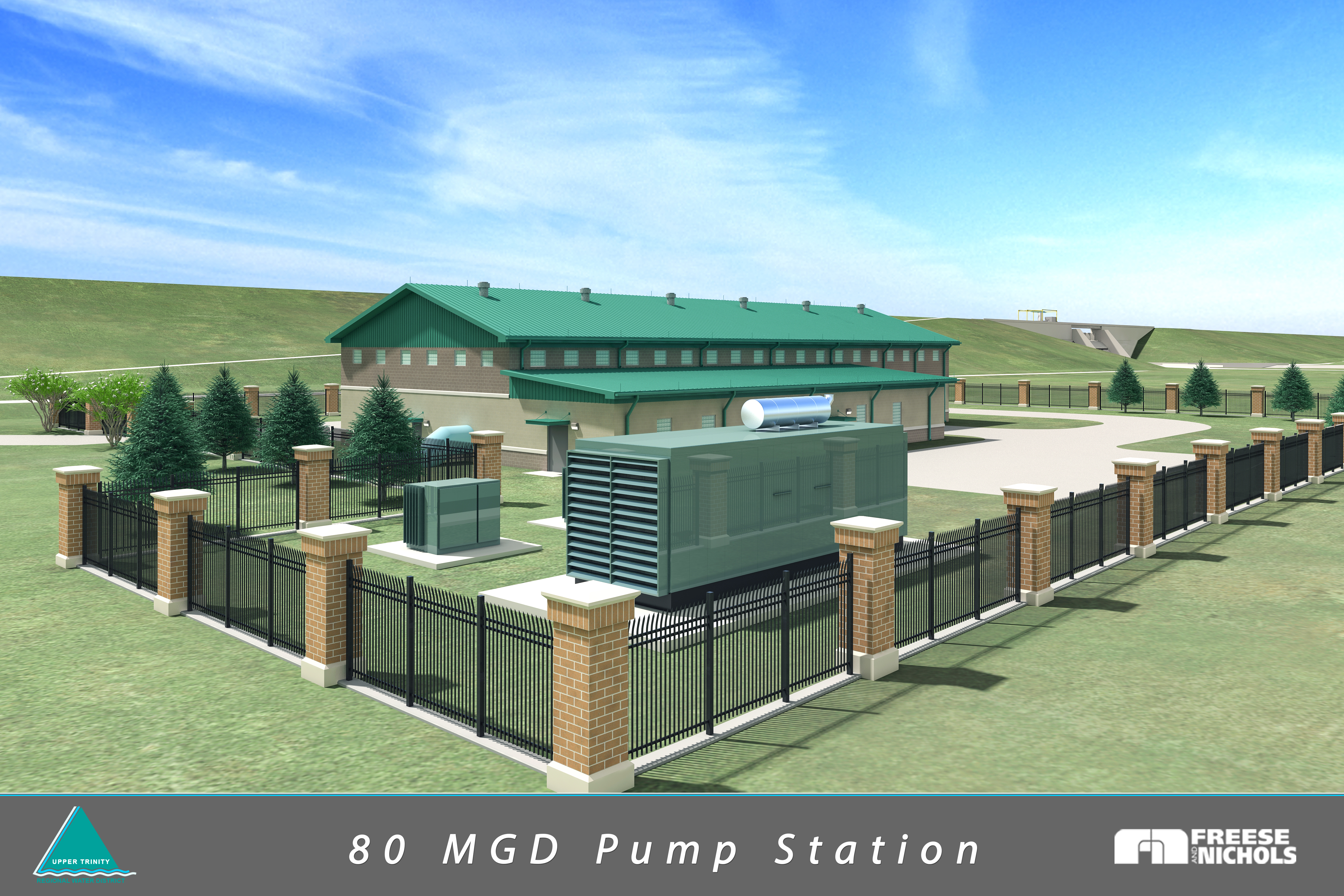 Up Close Rendering of the 80 MGD Pump Station Sept. 2021