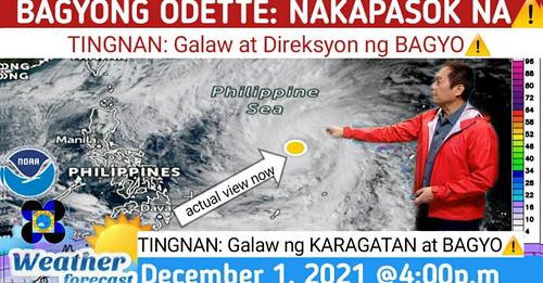 Typhoon Odette has entered Philippine Area of Responsibility (PAR)