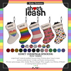.:Short Leash:. Kinky Christmas Stocking - Pride Version