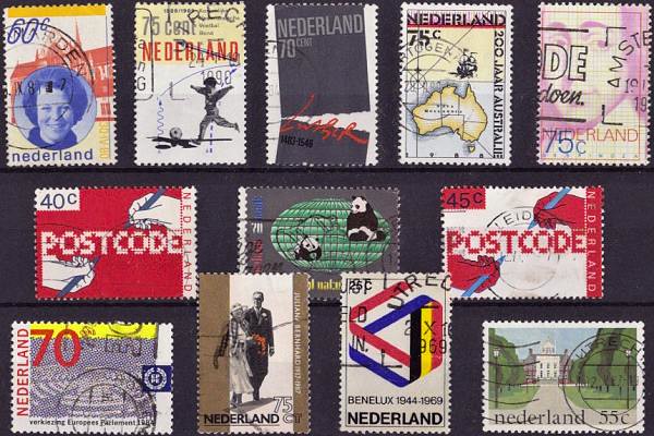 Známky Holandsko 12 ks rôznych