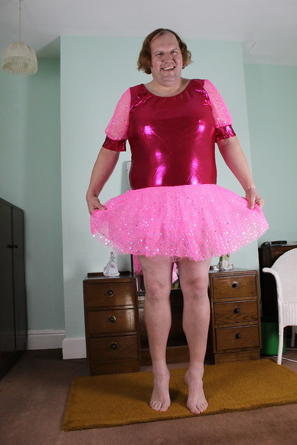 me in one of shiny ballet outfits