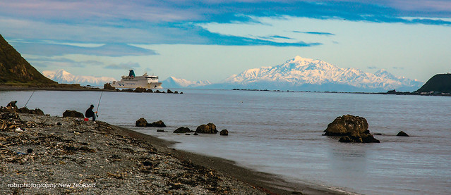 View of Kaikoura Mountains from Eastbourne