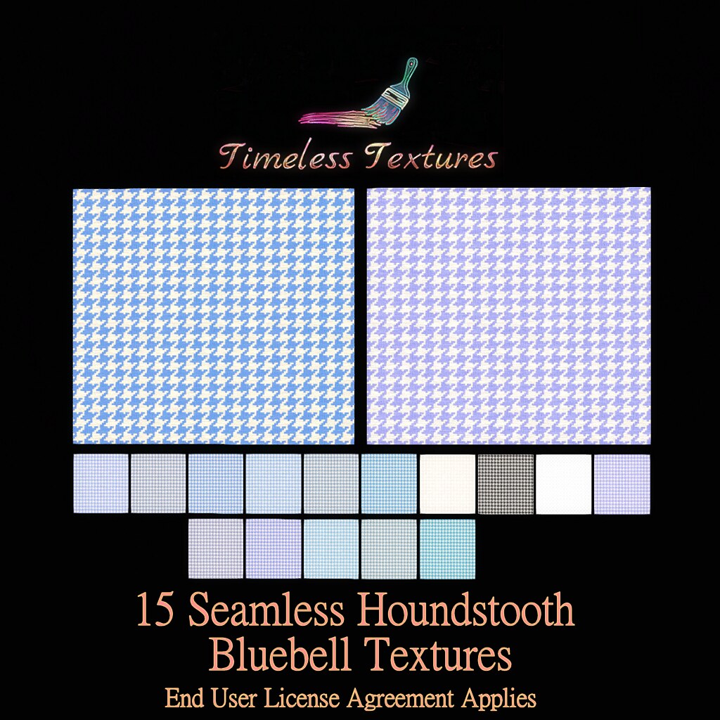 2021 Advent Gift Dec 1st -  15 Seamless Houndstooth Bluebell Timeless Textures