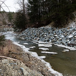 Stream restoration in Bradford County, Pennsylvania A stream restoration sites on Bullard Creek is seen in
Towanda, Pa., on March 13, 2017. Joseph Quatrini, Technical Team Leader for the Bradford County Conservation District, led the visit. (Photo by Will Parson/Chesapeake Bay Program)

USAGE REQUEST INFORMATION
The Chesapeake Bay Program&#039;s photographic archive is available for media and non-commercial use at no charge.

To request permission, send an email briefly describing the proposed use to requests@chesapeakebay.net. Please do not attach jpegs. Instead, reference the corresponding Flickr URL of the image.

A photo credit mentioning the Chesapeake Bay Program is mandatory. The photograph may not be manipulated in any way or used in any way that suggests approval or endorsement of the Chesapeake Bay Program. Requestors should also respect the publicity rights of individuals photographed, and seek their consent if necessary.