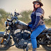 Renu Sharma with her Harley 48