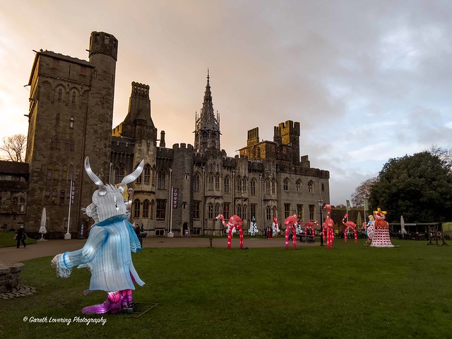 Alice in Wonderland figures at Cardiff Castle 2021 12 01 #17