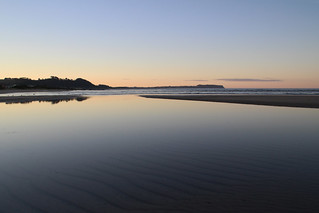 The sun setting on Somerset Beach, Tasmania