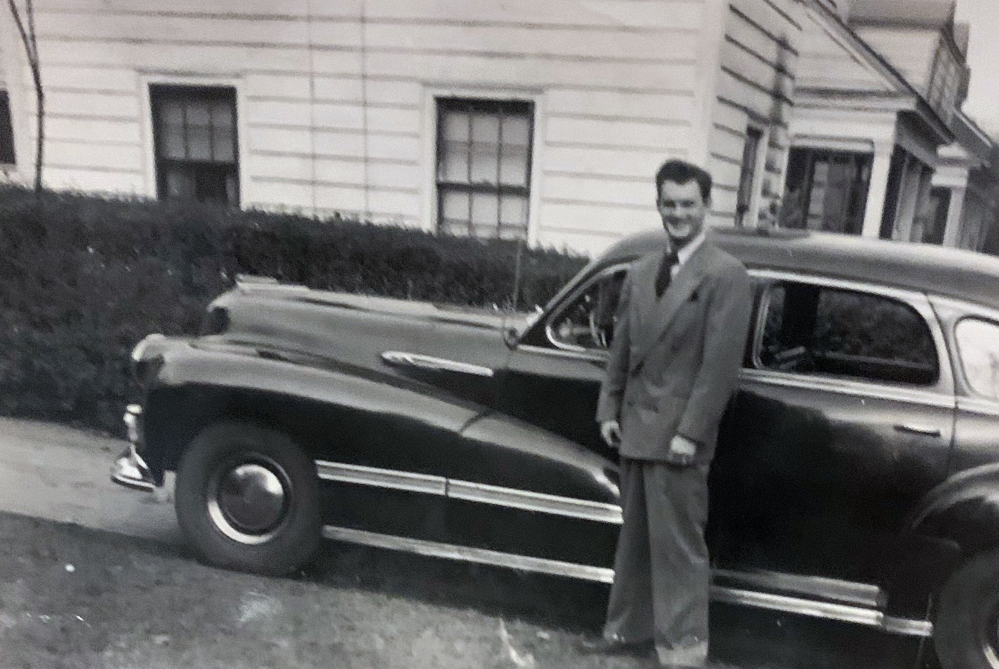 Donald Joyce Smith 1942 Buick at Cradock VA 1940s