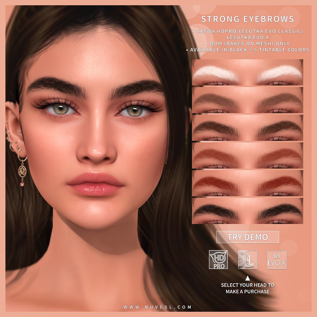 Strong Eyebrows – Catwa HDPRO/Lelutka Evo Classic/Lelutka Evo X