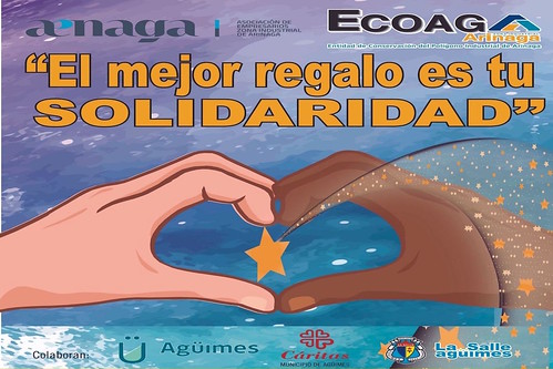 Cartel de la campaña solidaria de Aenaga y Ecoaga
