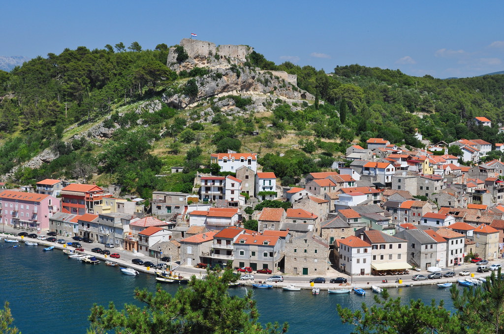 Vue de Novigrad, comitat de Zadar, Croatie, Europe.