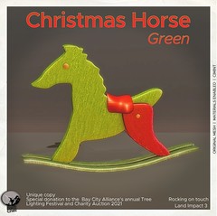 Christmas Horse Green