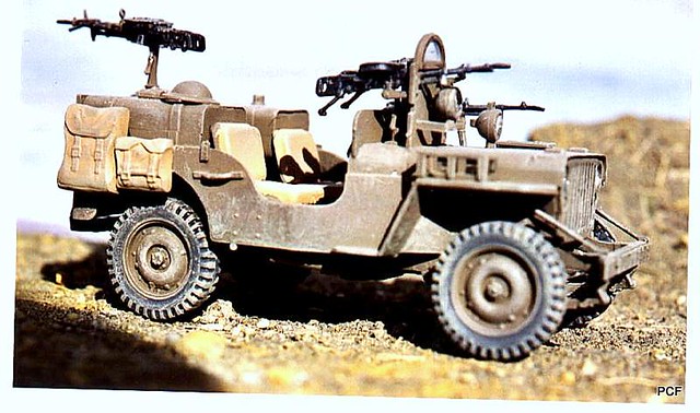 1/35th scale model kit. SAS jeep.
