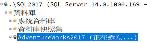 [SQL] 資料庫狀態-Restoring