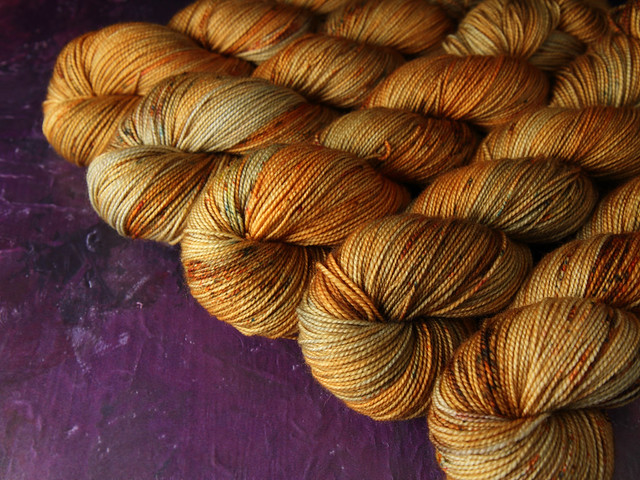 96g Favourite Sock Pure Merino Wool superwash hand dyed yarn 4 ply/fingering – ‘Gingersnap’