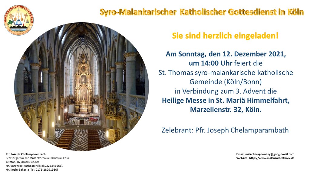 Syro-Malankarischer Katholischer Gottesdienst in Köln  