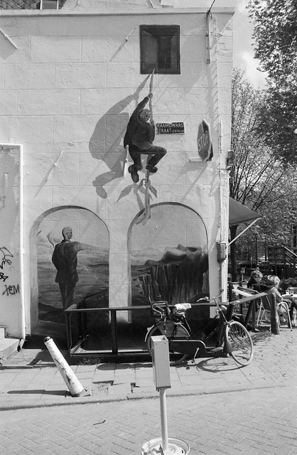 Summer 1985 in Amsterdam. Street art.