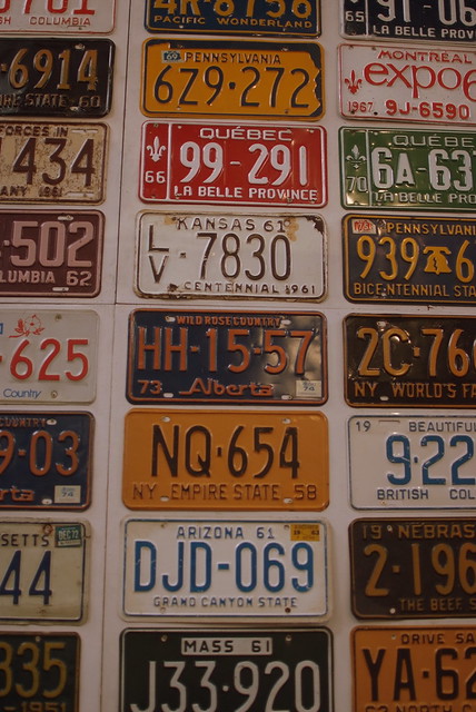Number plates.