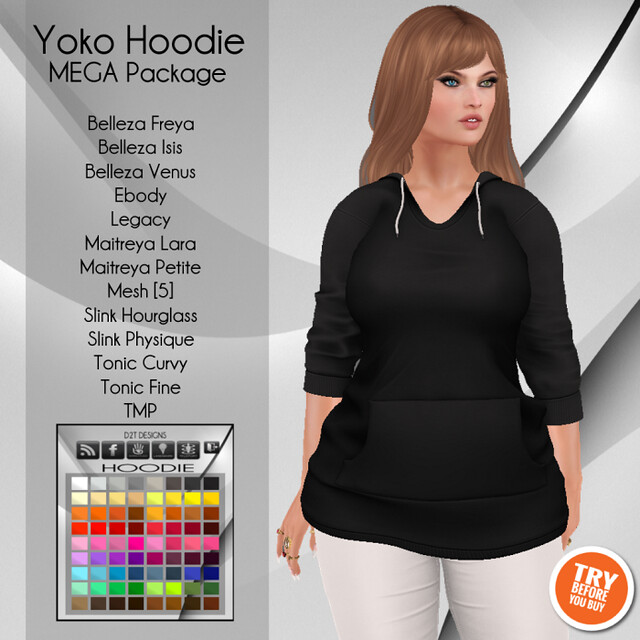 [D2T Designs] Yoko Hoodie #MegaPackage ADD