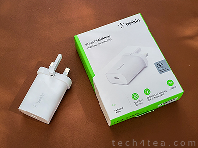 The Belkin BoostCharge USB-C PD 3.0 PPS Wall Charger 25W is an intelligent charger for those new phones that doesn’t include chargers in the box, as a second charger at the office, or simply as a spare/backup charger.
