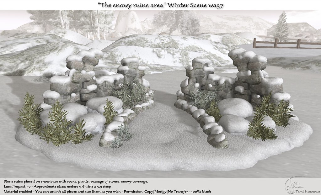 .:Tm:Creation "The snowy ruins area" Winter Scene wa37