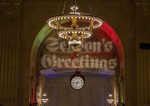 Seasons Greetings at Union Station in Winter months in KC