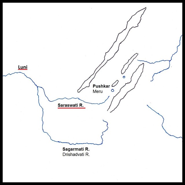 पुरानी सरस्वती नदी पुष्कर से निकलने वाली सरस्वती थी?