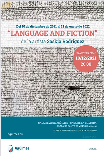 Cartel promocional de la exposición de Saskia Rodríguez en la Sala de Arte Agüimes