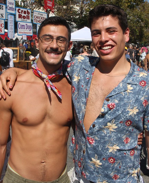 CUTE YOUNG HUNKS  ! photographed by ADDA DADA at the CASTRO STREET FAIR 2021 ! ( safe photo )