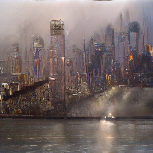'a matte painting of New York City by Robin Guthrie' FuseDream Text-to-Image