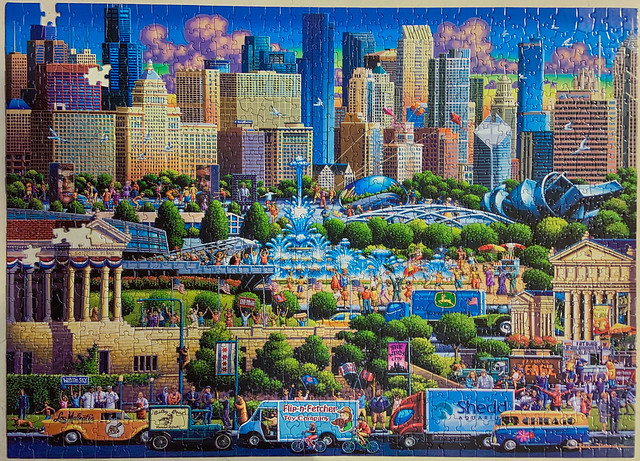 2020-03-14 Jigsaw Puzzle, 1000pc, Chicago, Dowdle