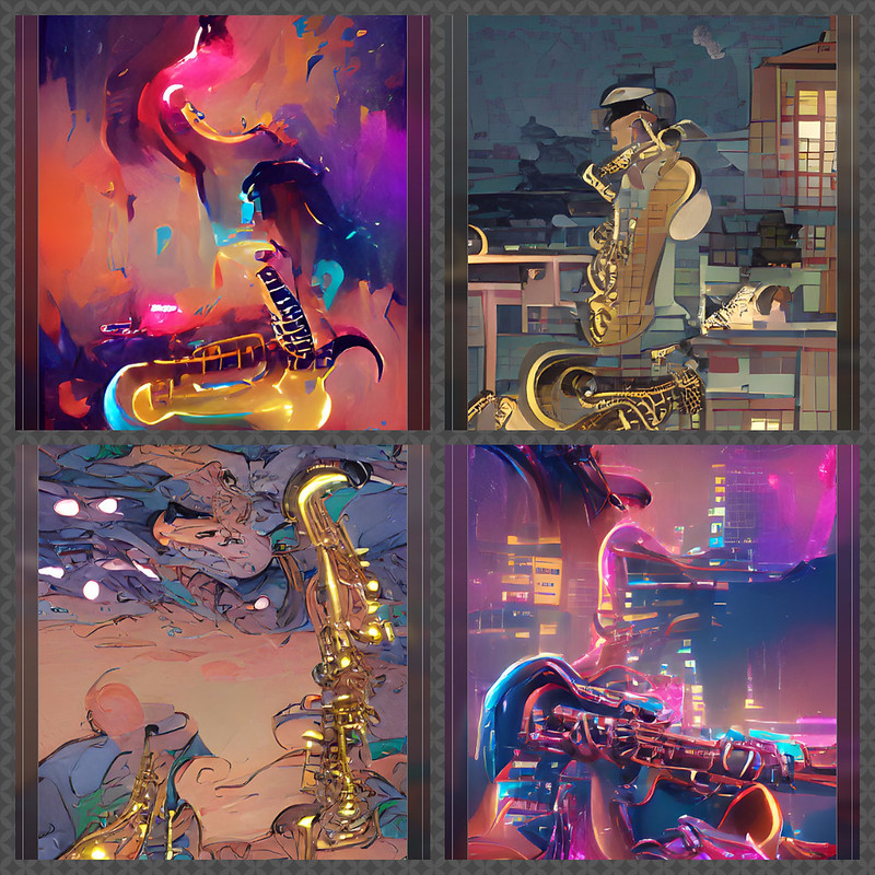 Saxophone Nights (Collage)