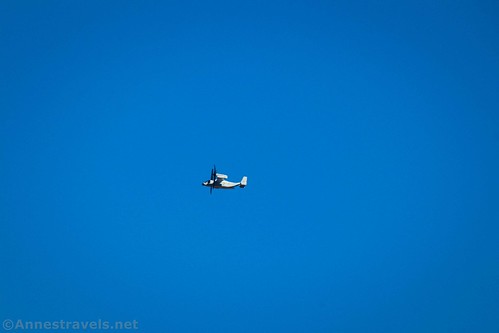 We just happened to see a V-22 Osprey fly over Murphy Point, Island in the Sky District, Canyonlands National Park, Utah