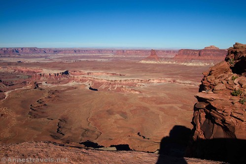 Views of Soda Springs Basin and Candlestick Tower from Murphy Point, Island in the Sky District, Canyonlands National Park, Utah