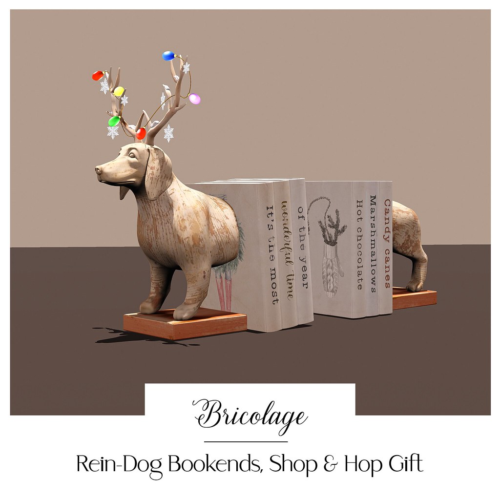 Bricolage Rein-Dog Bookends Gift