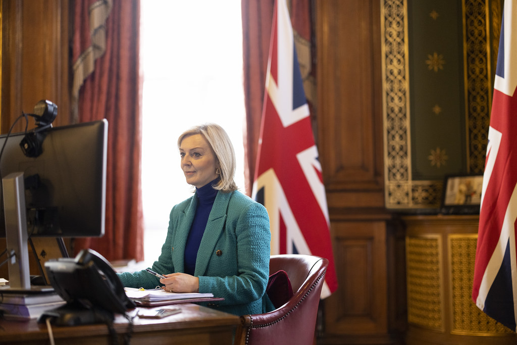 Foreign Secretary Liz Truss virtual call US Summit for Dem… | Flickr