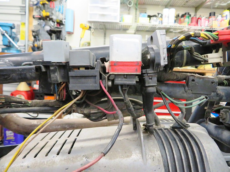 (L to R): Original Relays, Voltage Regulator and Ignition Control Unit in Bracket