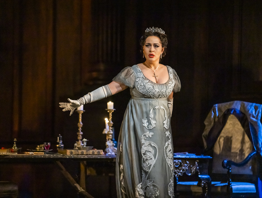 Elena Stikhina as Floria Tosca in Tosca, The Royal Opera ©2021 ROH. Photograph by Tristram Kenton