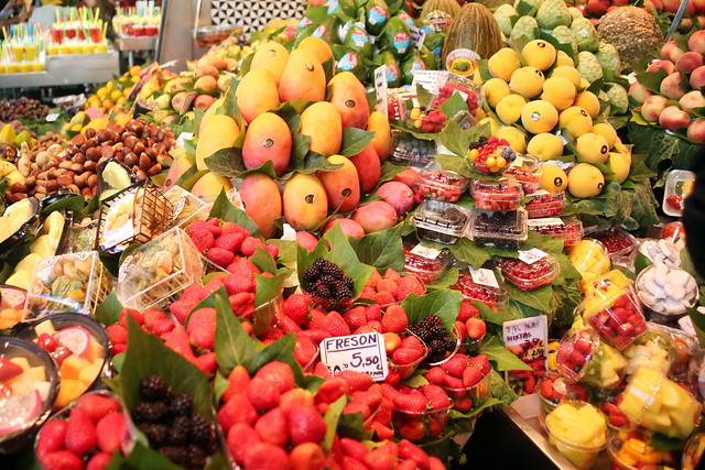 Fruits à gogo au Marché de la Boqueria
