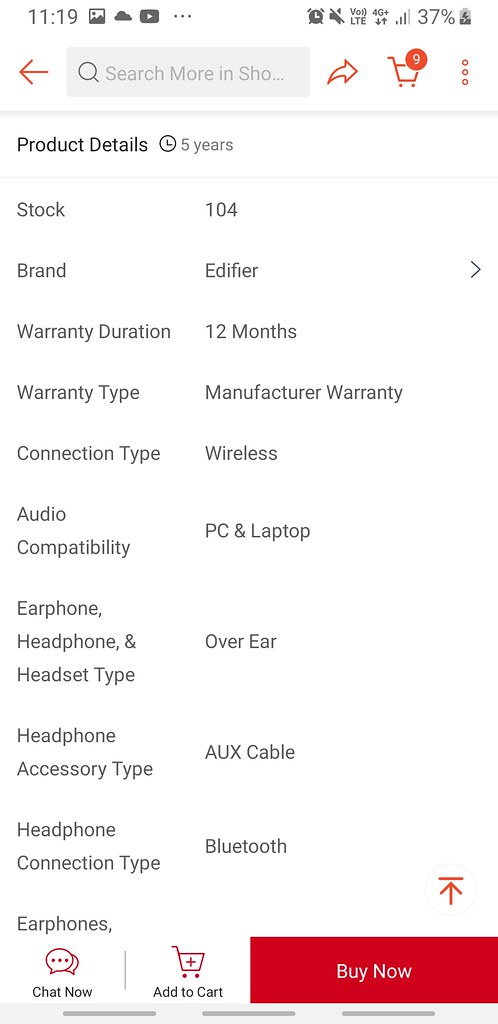 漫步者W800BTPlus頭戴式立體聲藍牙耳機 Edifier W800BT Plus rm$149 @ Edifier Official Store at Shopee