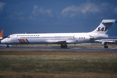 Scandinavian MD-87 SE-DMA LHR 10/08/1996
