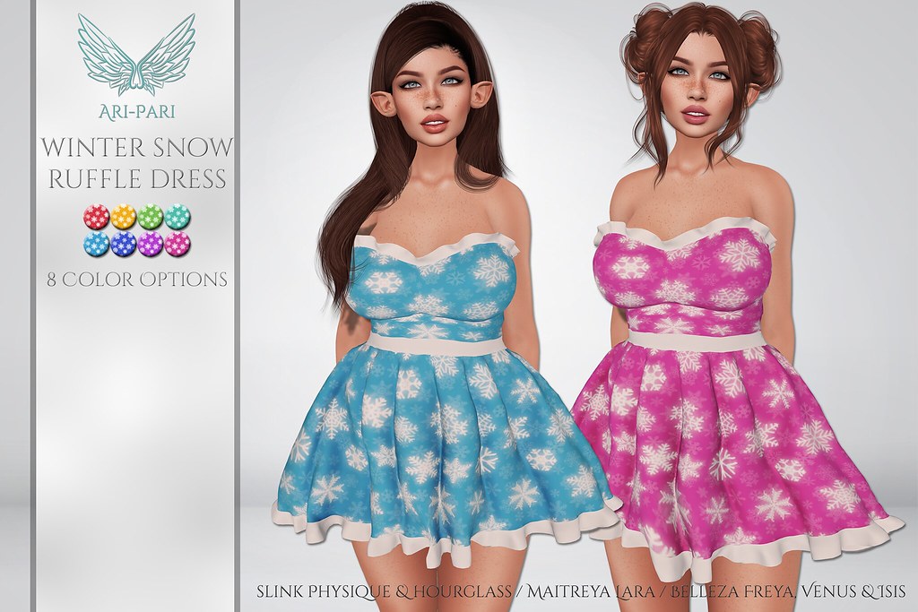 [Ari-Pari] Winter Snow Ruffle Dress
